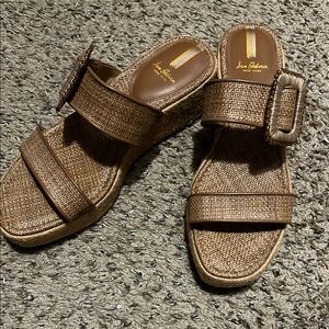Sam Edelman Brown Woven Sandals